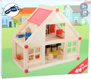Small Foot - Houten Poppenhuis met Meubeltjes, 23dlg.