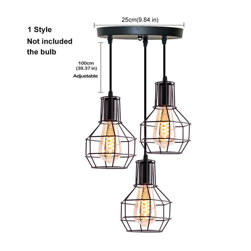 Homestyle Pro MK021-B Industriële Hanglampen Zwart/Metaal