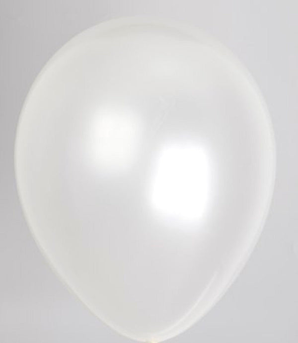 Zak met 100 ballons no. 12 parel wit