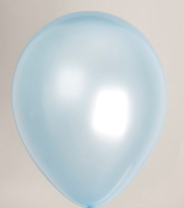 Zak met 100 ballons no. 12 parel lichtblauw
