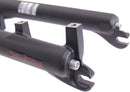 Verende voorvork 24" Spinner met 1 1/8" vorkbuis MTB ahead - v-brake en PM disc - mat zwart