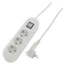 EXIN Tafelcontactdoos 3-v Randaarde Schakelaar Ak En 2.0m(3x1) Wit