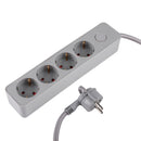 Q-Link Tafelcontactdoos 4-v Randaarde Schakelaar Ak En 1.5m 3x1,5 Gr