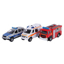 2-Play Traffic Die-Cast Hulpdiensten Voertuigen + Licht en Geluid 3 Stuks