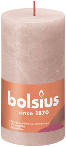 Bolsius Rustieke Stompkaars Misty Roze 13x6,8 cm