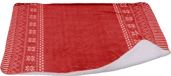 Zachte Nordic plaid 130x150cm rood