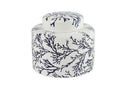 Countryfield Bloempot met deksel Anisha S wit blauw