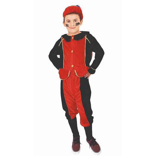 Verkleedset Pietenpak Rood-Zwart 3-5 Jaar