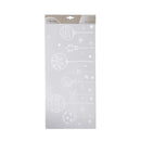 Decoris Kerst Stickers PVC 49x23 cm Wit 2 Assorti