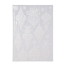 Decoris Kerst Stickers PVC 2 Assorti 49,5x29,5 cm Wit