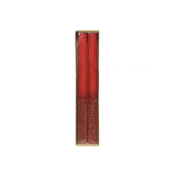 Decoris Tafelkaarsen 2x25 cm Rood