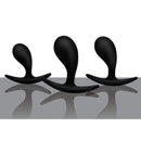 Dark Droplets - 3-delige Gebogen Anale Trainer Set - Zwart