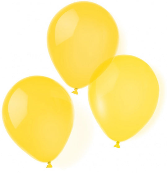 ballonnen 20,3 cm latex geel 10 stuks