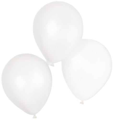 ballonnen 20,3 cm latex wit 10 stuks