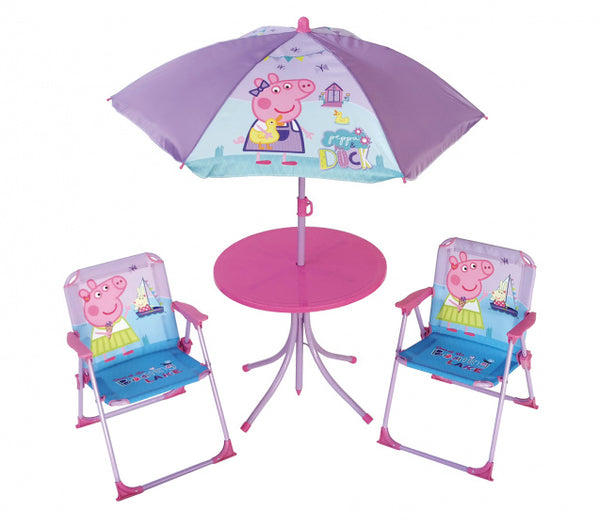 campingset Peppa Pig junior staal/polyester roze 4-delig