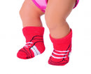 sokken Trend 43 cm dubbelverpakking rood/grijs