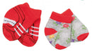 sokken Trend 43 cm dubbelverpakking rood/grijs