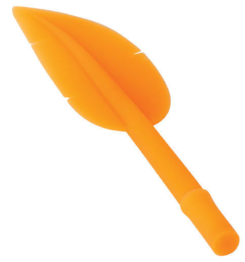 balpen Pluim 18 x 4 cm siliconen oranje