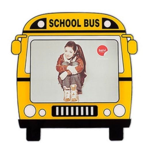 fotolijstje magnetisch School Bus 4,7 x 3,5 cm geel