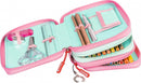 pennenetui Ponylove 3-vaks 19,5 cm roze/mint 34-delig