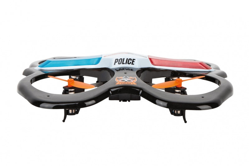 RC drone 2,4GHz Quadrocopter Police 18 cm zwart