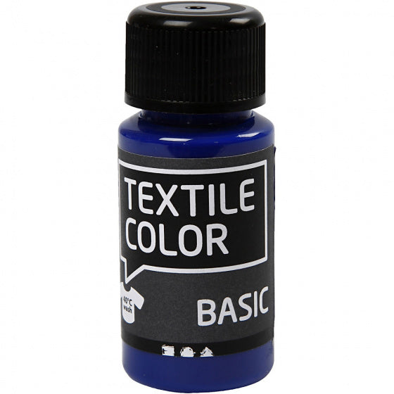 textielverf Basic 50 ml blauw