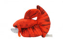 knuffelvis Red Betta junior 17 x 14 cm pluche rood