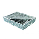 opbergtas schoenen Vicky 76 x 60 x 15 cm blauw/wit