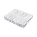 opbergtas schoenen Vicky 76 x 60 x 15 cm blauw/wit