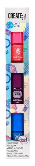 nagellakset Poptastic meisjes 30 ml roze 3-delig