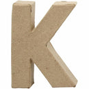 Letter Papier-maché - K, 10cm