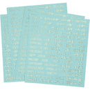 stickervel Folie papier 11 x 11,5 cm turquoise 4 stuks