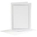 Kaarten om te Borduren Wit, Set van 6