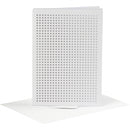 Kaarten om te Borduren Wit, Set van 6