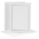 Kaarten om te Borduren Wit, Set van 6