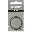 oorbellen 30 mm rond 6 stuks zwart
