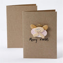 kaarten en enveloppen 10,5 x 15 cm 10 sets naturel