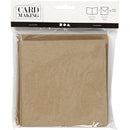 kaarten en enveloppen 12,5 x 12,5 cm 10 sets naturel