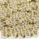 kralen 200 stuks gouden letters