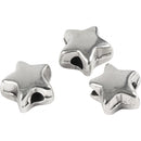 kralen sterren 5,5 x 5,5 mm verzilverd 3 stuks
