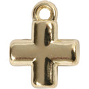kruisjes 10 x 10 mm 4 stuks goud