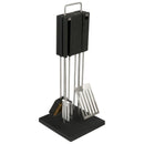 QDO Roestvrijstalen Barbecue- /Grillset Deluxe met standaard