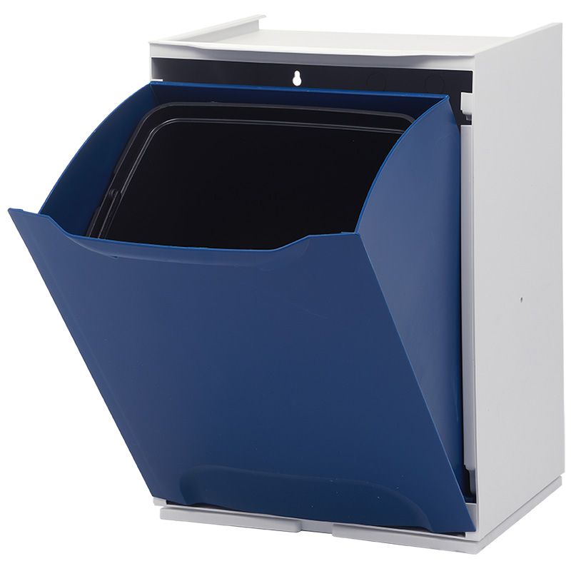 Duett - Afvalbak voor Recycling - Vrijstaand - Stapelbaar - Wandmontage - Blauw