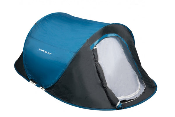 Dunlop 2-Persoons Pop-Up Tent 255x155x95 cm Blauw/Grijs