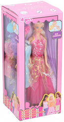 tienerpoppenset accessoires 4 stuks 29 cm roze