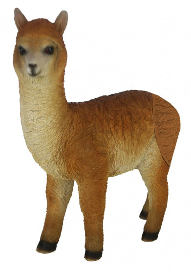 alpaca 17,5 x 23,5 cm polyresin lichtbruin