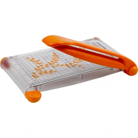 papiersnijder met aluminium oppervlak oranje