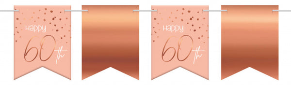 vlaggenlijn Elegant Lush Blush 60 jaar roze 6 meter