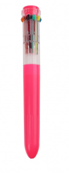 10-kleurenpen roze 21 cm