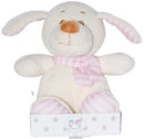 knuffelkonijn junior 10 x 16 cm pluche wit/roze